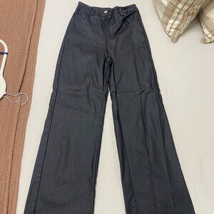 SHEIN Black Leather Pants